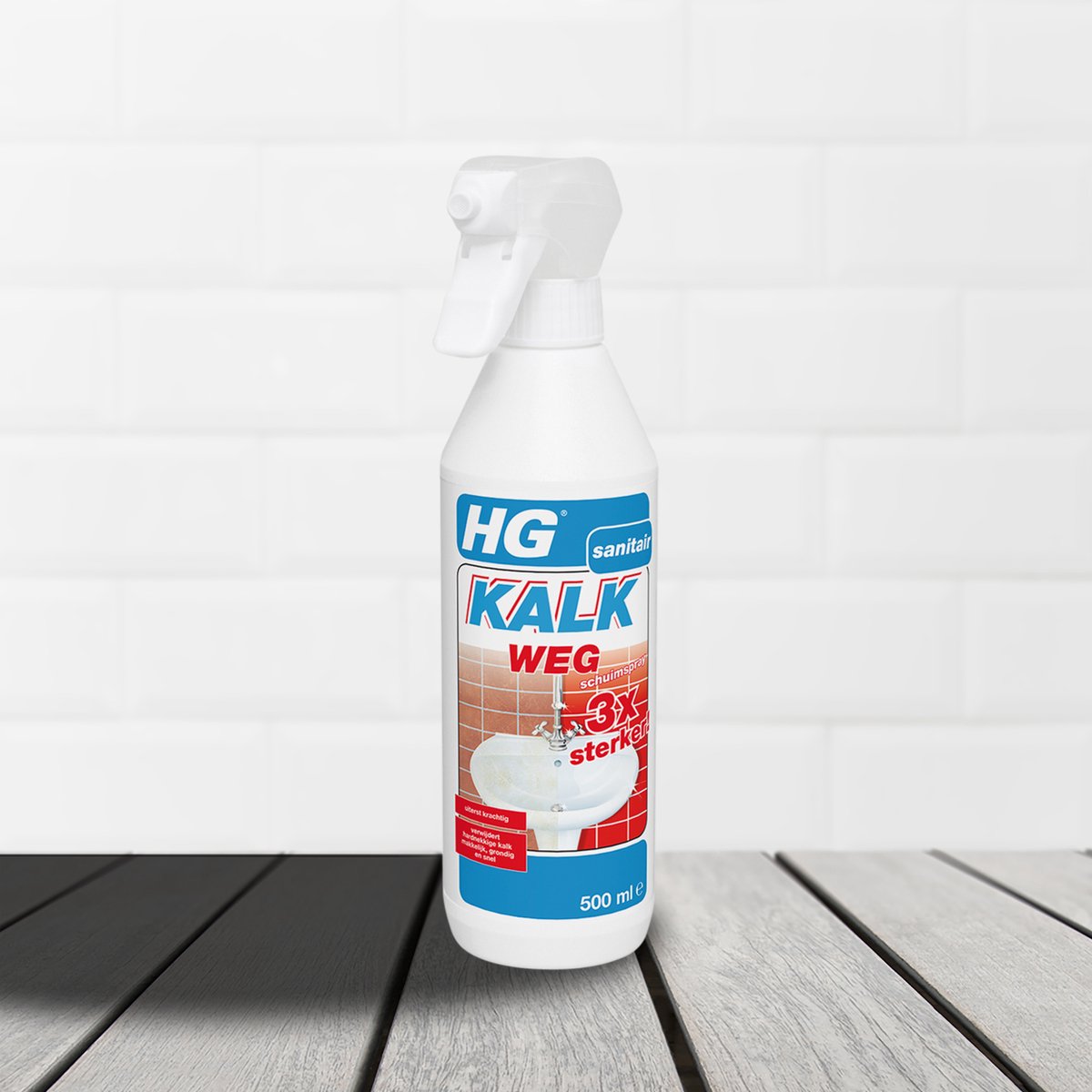 HG kalkweg schuimspray 3x sterker - 500ml - verwijdert extreme kalkresten - 100% opgelost, 100% resultaat