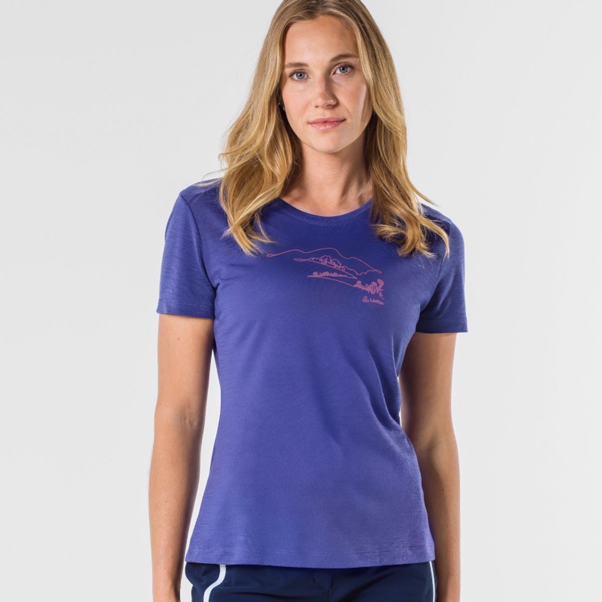 Loeffler shirt korte mouwen W Printshirt Country Merino Tencel™ Groen