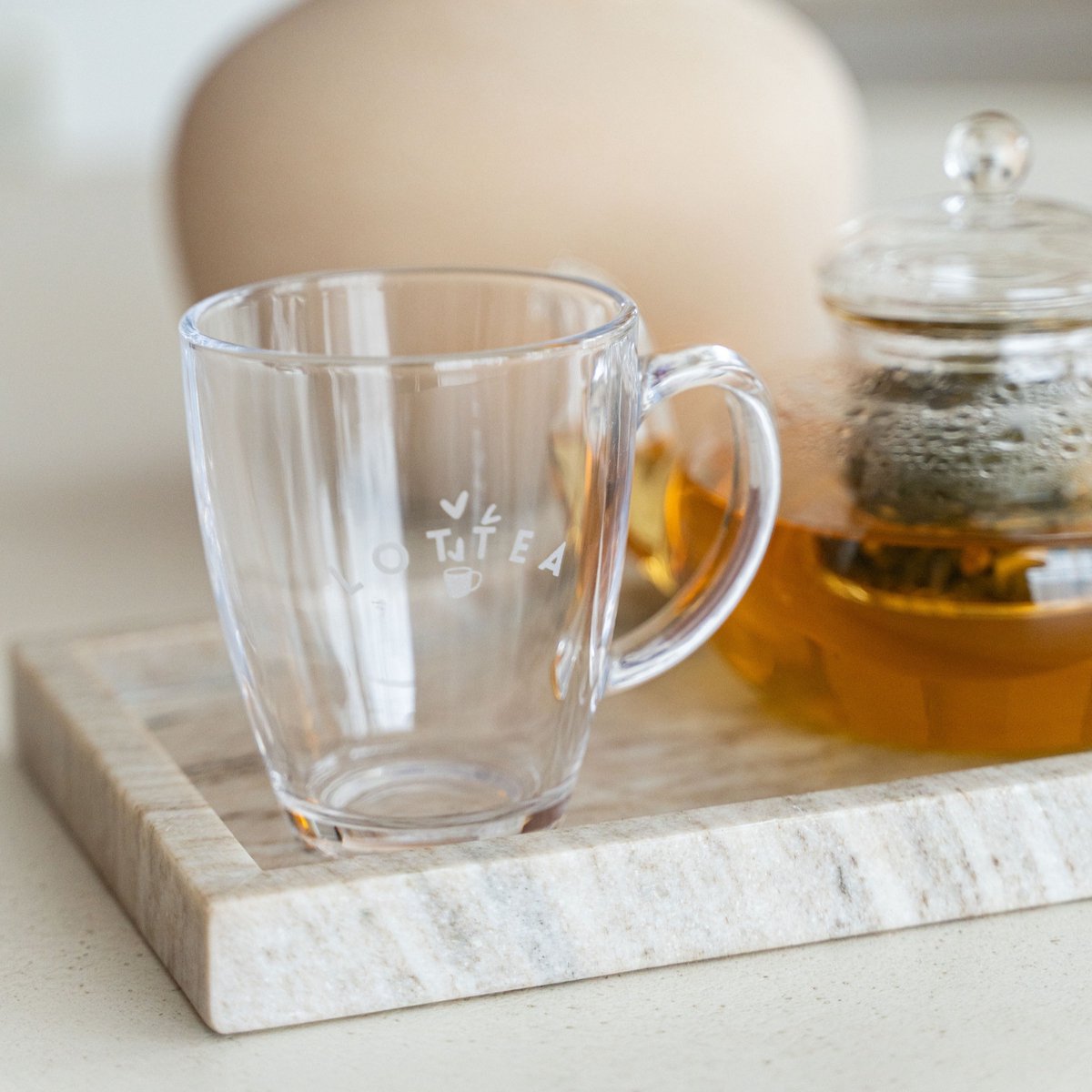 Lottea Theeglas 350 ml 2 STUKS - theeglas, theeglazen, thee glazen, theeglazen met oor, theeglazen groot