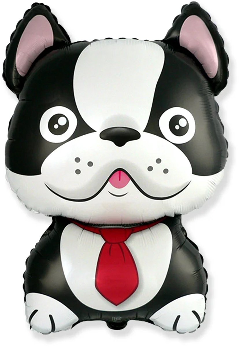 Folieballon Franse buldog - 70cm - flexmetal