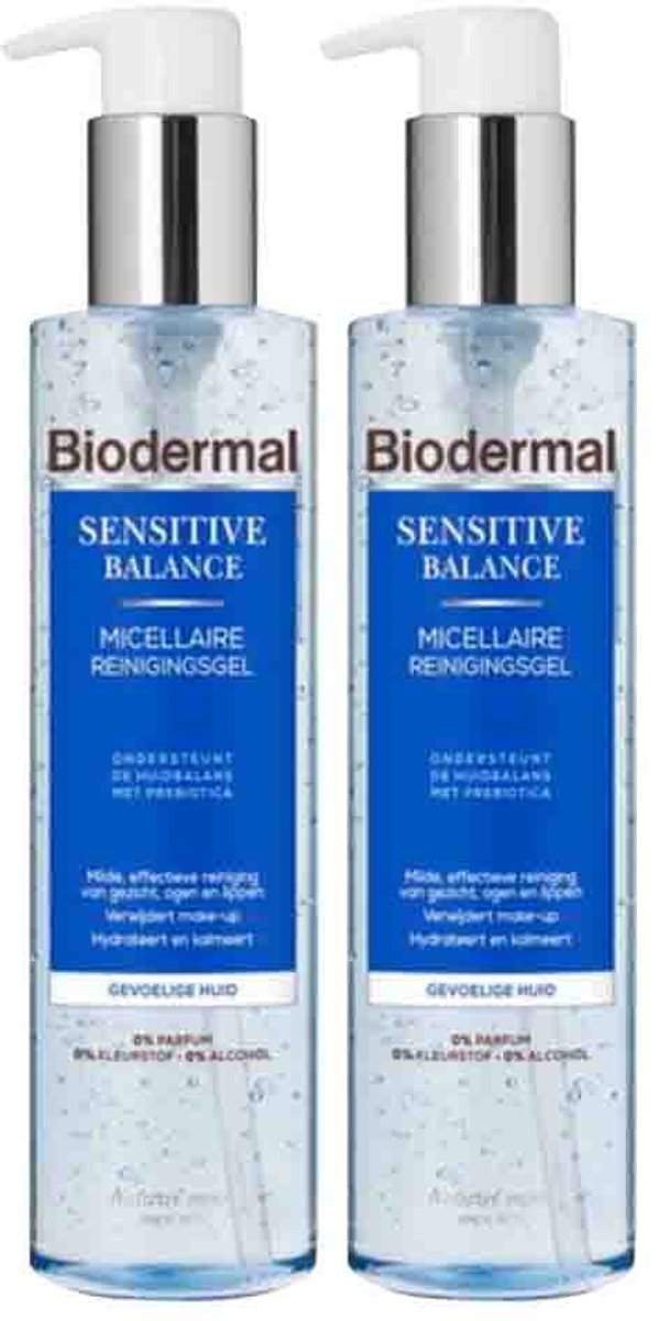 Biodermal Sensitive Balance Micellair Reinigingsgel - 2 x 200 ml - Voordeelverpakking