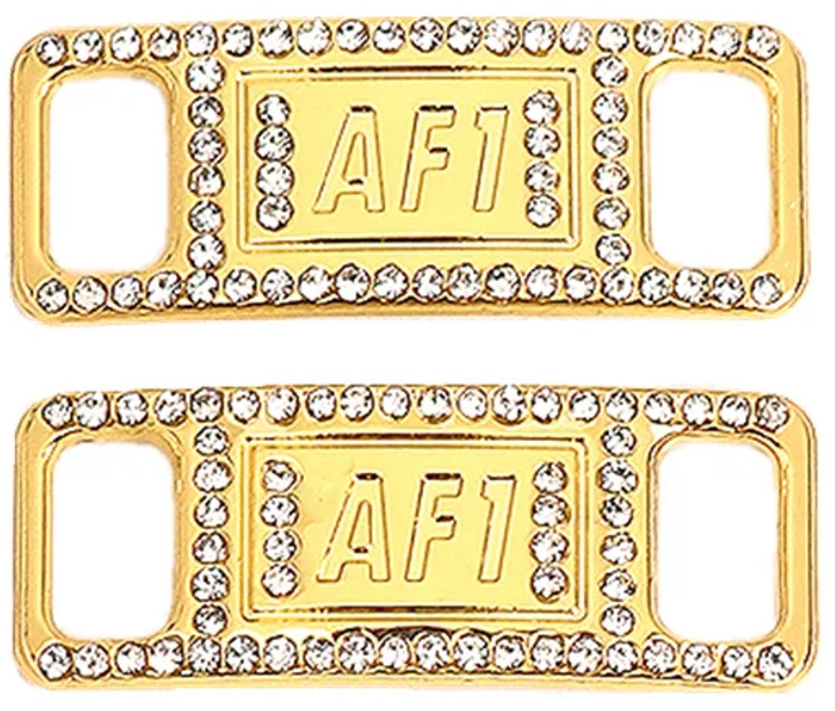 Airforce veter gesp diamant goud - schoenen - sneaker - logo - mode - lopen