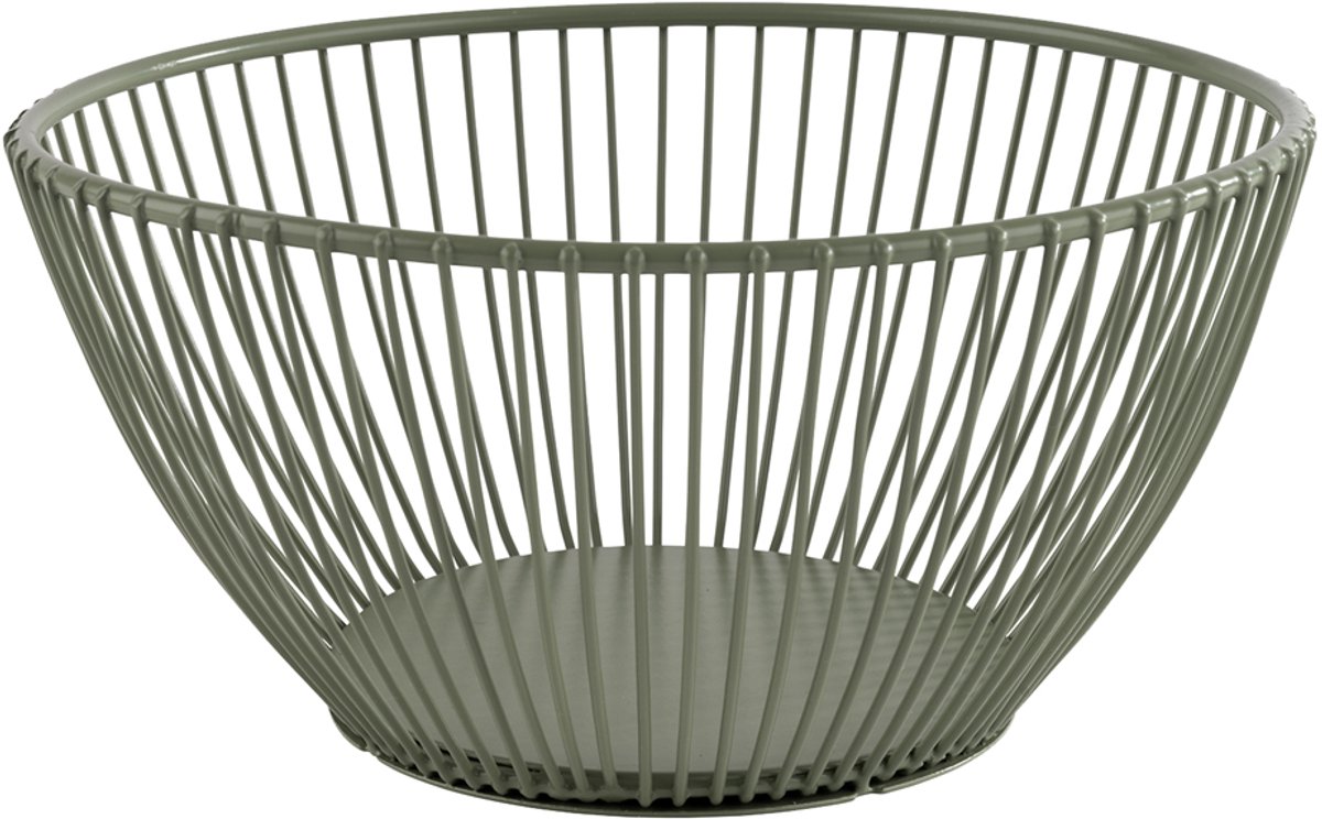 APS brood- en fruitmand SVART, rond, 200 mm, groen