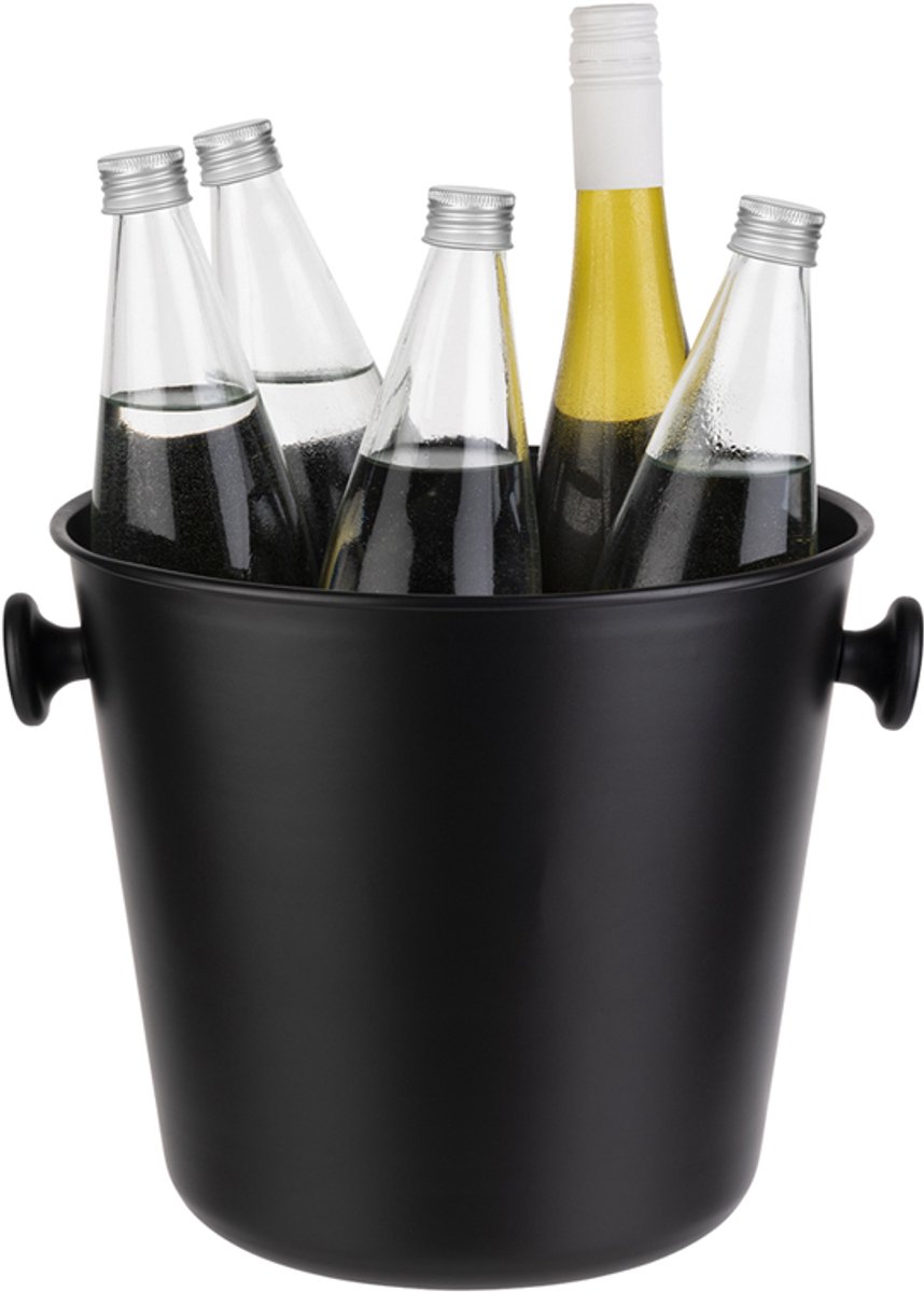 APS wijn-/champagnekoeler met 2 handgrepen, 5 liter, zwart