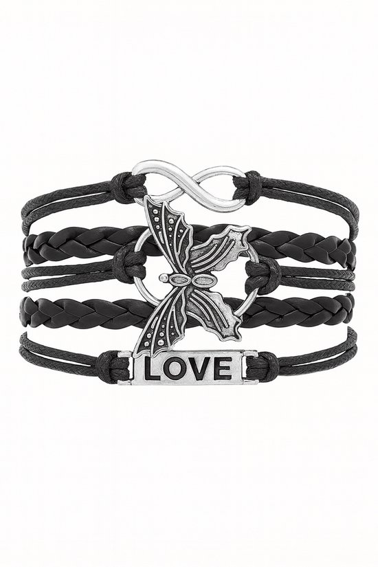 2 Stuks Gevlochten Armbanden Voor Koppels - Zwart En Roze Matching Bracelets Als Cadeau Voor Verjaardag, Jubileum En Liefde