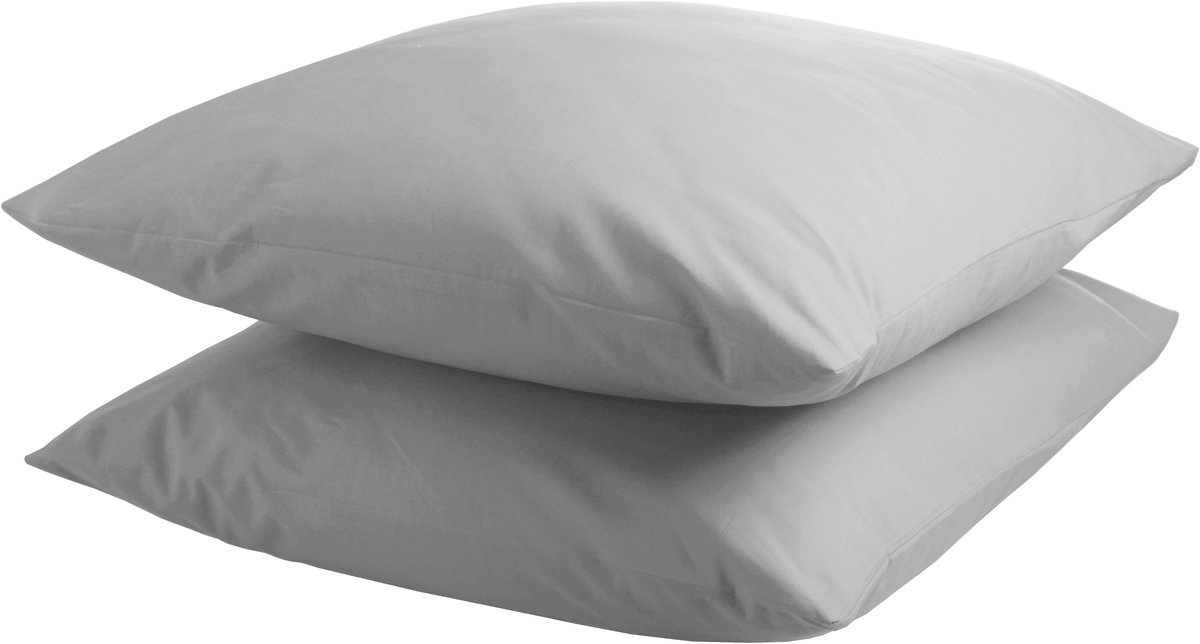 DoubleDry Kussensloop 2 stuks 60x70 cm - licht grijs