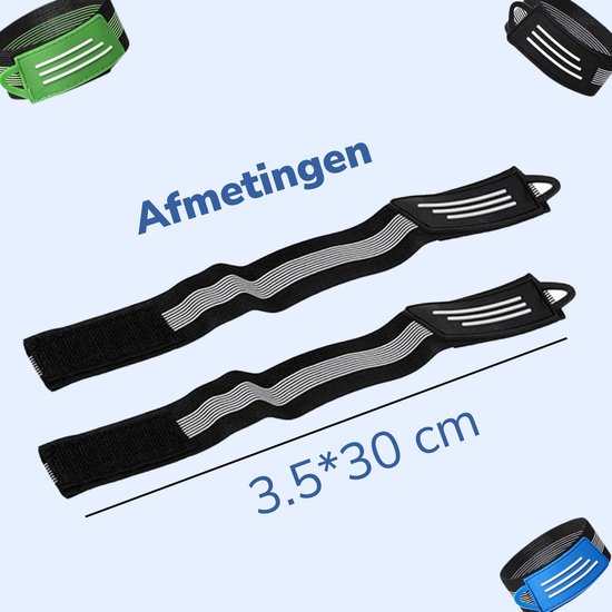 Broekklemmen - Set van 6 - Elastische Broekbinders met Klittenband voor Fietsers - Broekklem op de fiets - StrongFlow van Merkloos — afbeelding 4