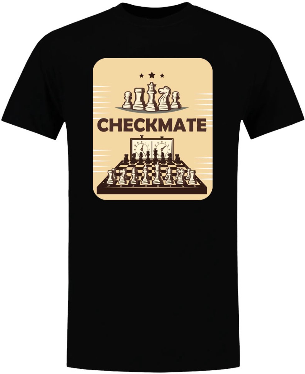 Checkmate Heren T-shirt - schaken - schaakmat - schaakbord - bordspel - spel - shirt