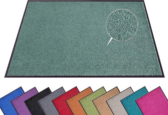 Paillasson antidérapant et résistant aux intempéries QPFO® – Pour l'intérieur et l'extérieur – Durable et lavable – 12 couleurs – Vert olive