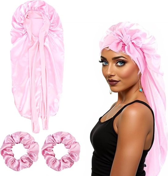 Haar scrunchie steil met elastiek lichtblond kleur 613 - Mooie pruiken