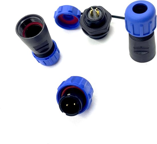 Connecteur Aviation SP13 2 Broches IP68 Étanche 250V 13A - Sans Soudure Mâle/Femelle