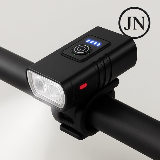 JN® USB-C Oplaadbare Fietslamp – 2× T6 LED 1000 Lumen, MTB/Stadslicht, Aluminium, Waterbestendig, Lange Accuduur - Koplamp - Fietsverlichting - Mountainbike - Wielrennen