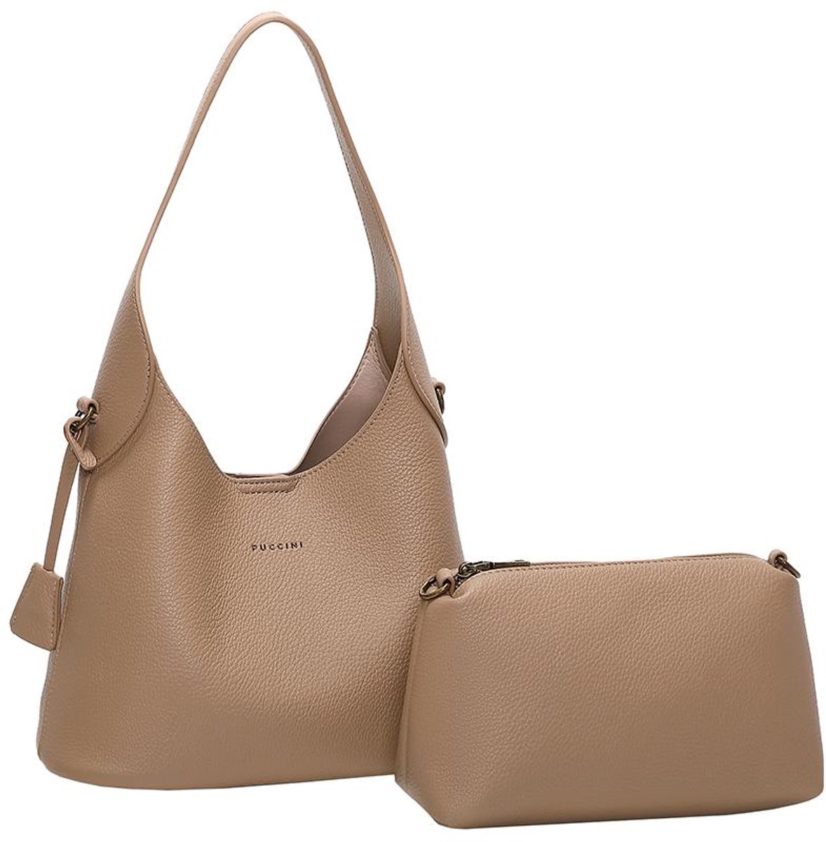 Puccini Grote Schoudertas Dames - Miriam - Taupe