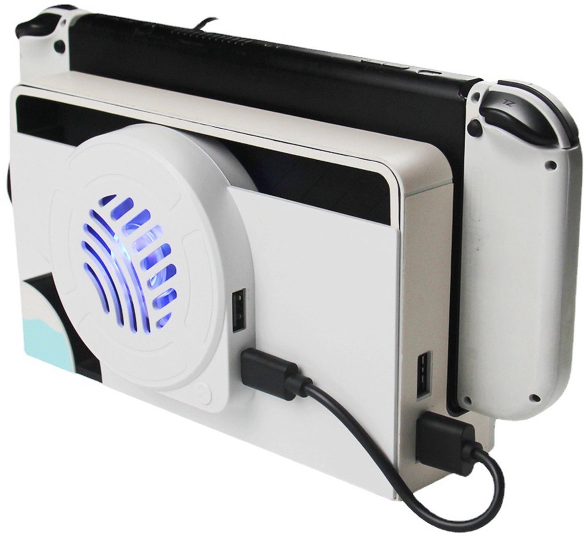 NAXSIR Switch OLED Koelventilator met LED - Cooling Dock voor Switch OLED - Oververhitting Preventie