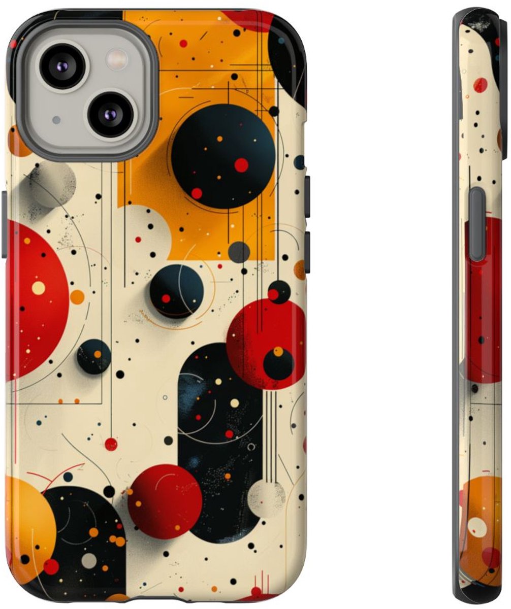 Geometrisch Abstract Cirkels Patroon – Telefoonhoesje Geschikt voor iPhone 14