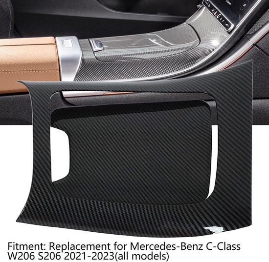 Versnellingspookpaneelbekleding - 2 Stuks Centrale Bedieningspaneelbekleding - Koolstofvezel Stijl - Vervanging voor LHD Auto's van Merkloos	 — afbeelding 4
