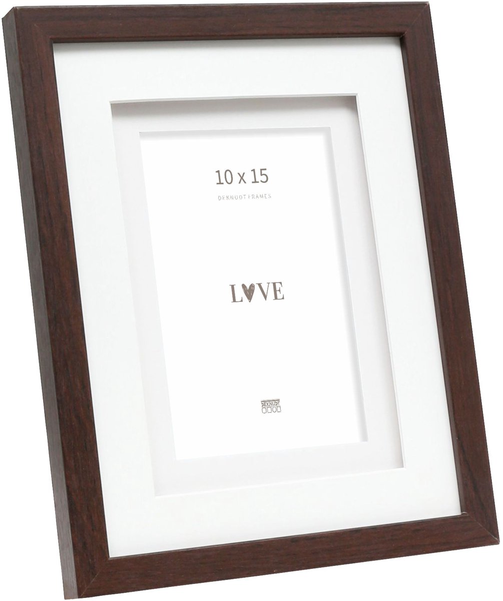 Deknudt Frames fotolijst S65KQ1 - bruin met passe-partout - foto 10x15