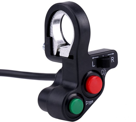 Stuurschakelaar 22mm (7/8inch) Motorfiets Koplamp Draai Signaal Licht Hoorn Aan/Uit Drukknop - Duokon Accessoires voor Motoren — afbeelding 4