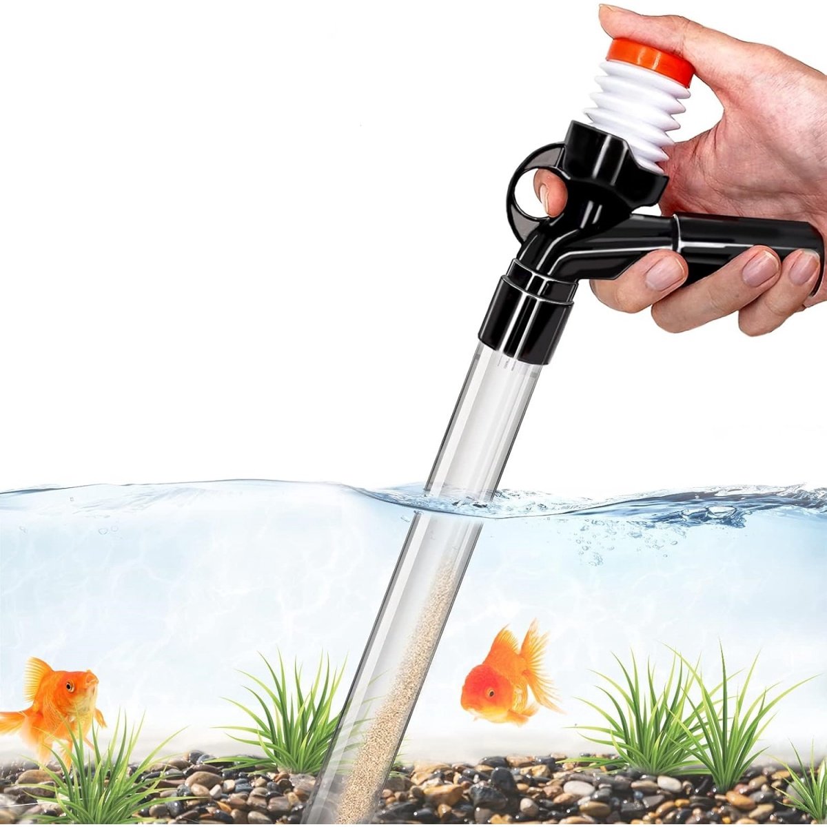EXCITAT Waterleidingen - reinigingsset - waterstroomregelaar - handmatige waterwisselaar - Geschikt voor zandwassen, algen schrapen, water verversen en residu absorptie