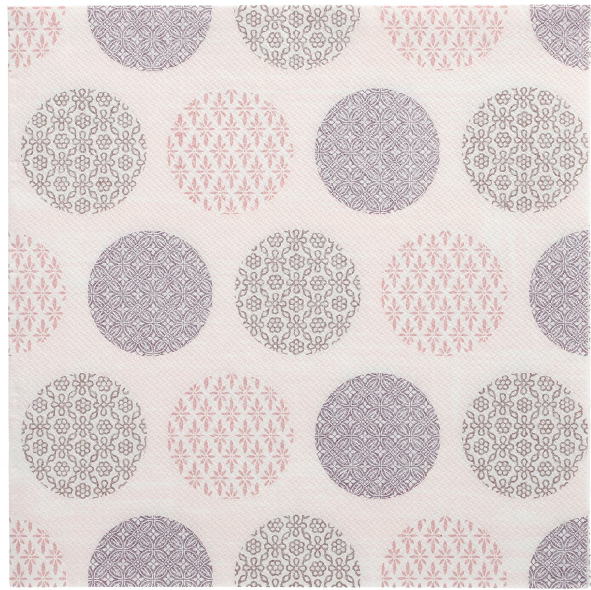 50 Servetten ROYAL Collection 1/4 vouw 40 cm x 40 cm roze Rococo