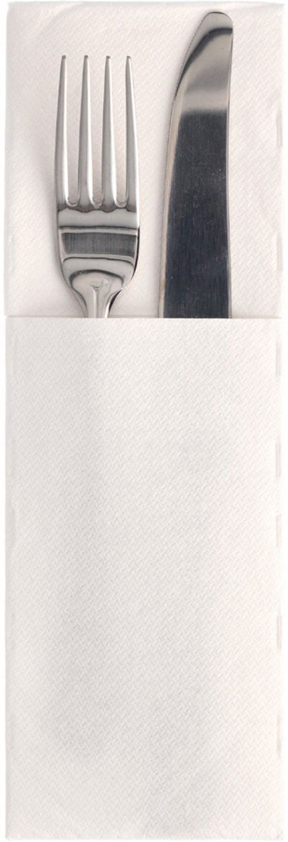 50 Servetten ROYAL Collection 48 cm x 30 cm grijs met bestekvouw