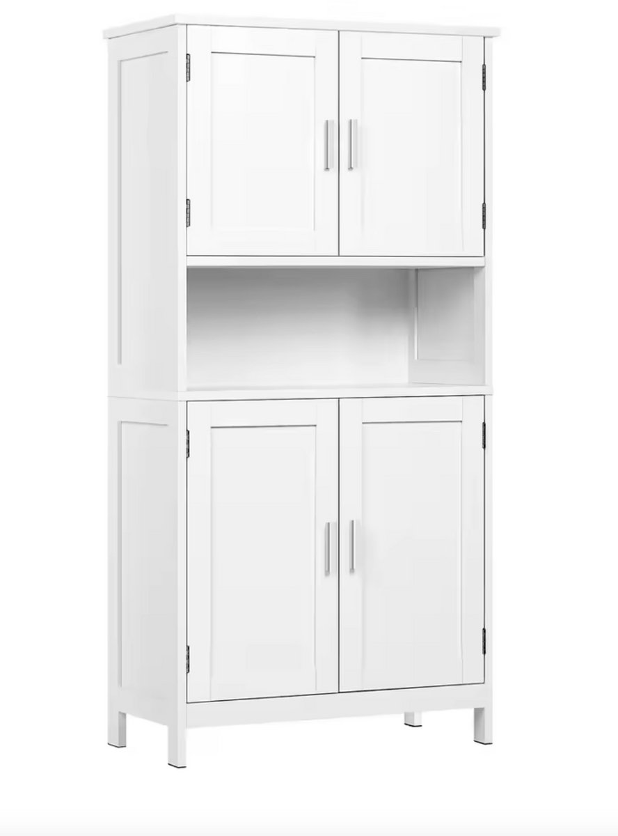 J&R Badkamerkast - Badkamer meubel - Kast - Opbergkast - Halfhoge kast - Kast met deuren -