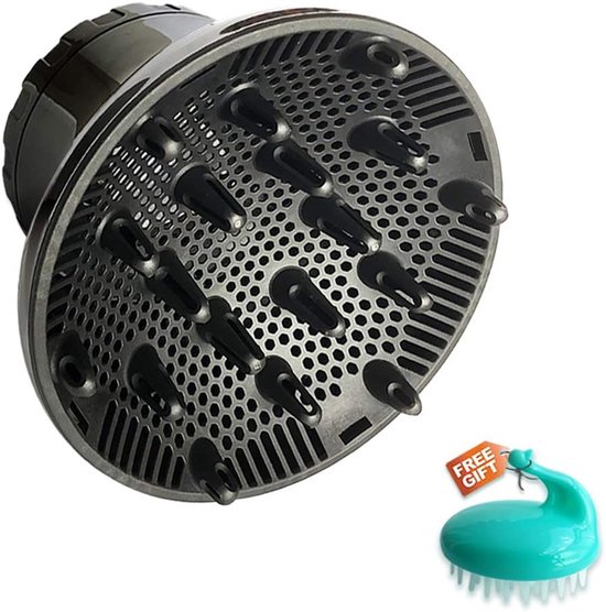 Diffuseur de cheveux universel, accessoire diffuseur de sèche-cheveux pour cheveux bouclés et naturellement ondulés, diffuseur de sèche-cheveux professionnel, réglable de 3,55 cm à 6,6 cm (Rose) (Zwart)