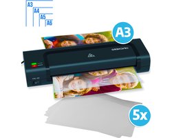 Lamineerapparaat A3, A4, A5 en A6 - Lamineermachine A3 - Plastificeerapparaat A3 - Zwart - Fichero