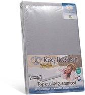 H&D Topper Hoeslaken - 100% Jersey Katoen - 140x200 cm - Tot 15cm matrasdikte - 220 g/m² - Grijs