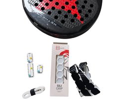 Padel & Tennis Accessoire Set – Wit – Grip + Overgrip + Beschermstrip + Puntenteller