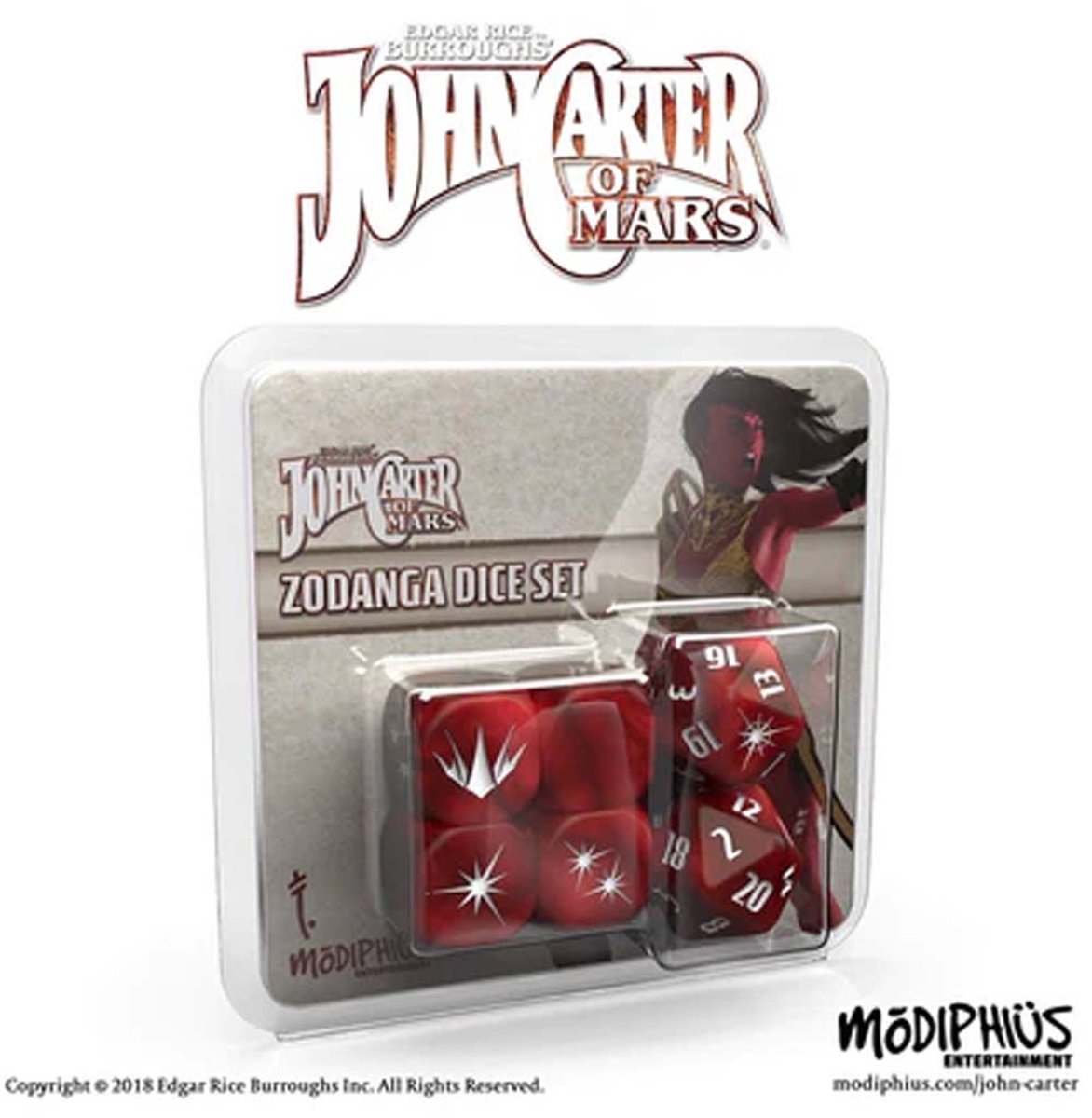 John Carter of Mars: RPG Zodanga Dice Set - RPG Accessoire - Modiphius Entertainment