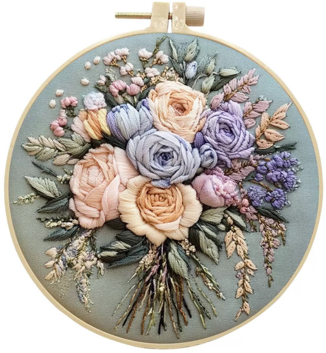 BOTC Borduurpakket - Borduurset van 4 - Borduurpakketten voor Volwassenen - Hobby en Creatief - Borduren - Bloemen — afbeelding 5