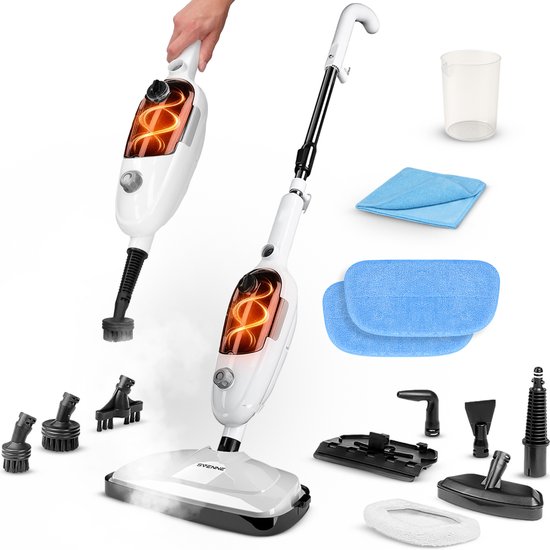 Handheld Steam Cleaner, Pressurized Steam Cleaner with 11 Pieces Accessory Set for Home Use, Multi-Surface All Natural Steamer for Cleaning Carpet, Grout and Car