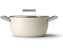 SMEG CSF2412CRM Braadpan - Jaren 50 - Crème