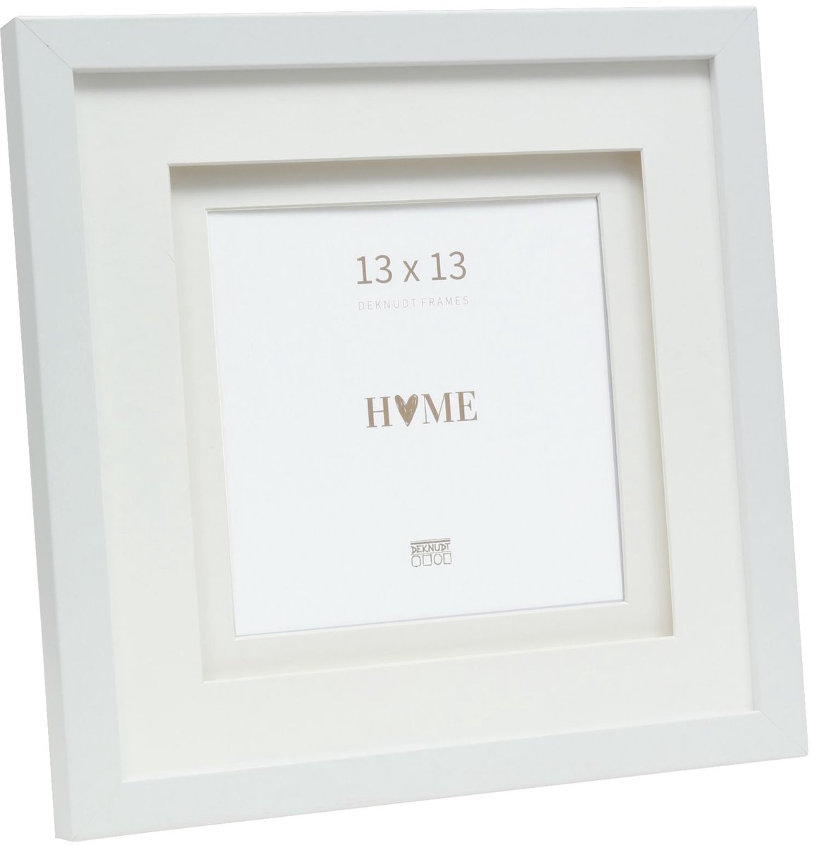 Deknudt Frames fotolijst S65KK1 P1 - wit met passe-partout - 13x13 cm