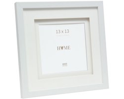 Deknudt Frames fotolijst S65KK1 P1 - wit met passe-partout - 13x13 cm