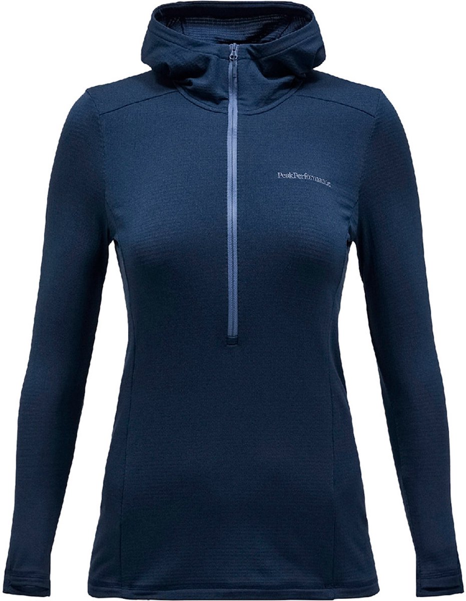 Peak Performance Light Fleece Met Kap Blauw XS Vrouw