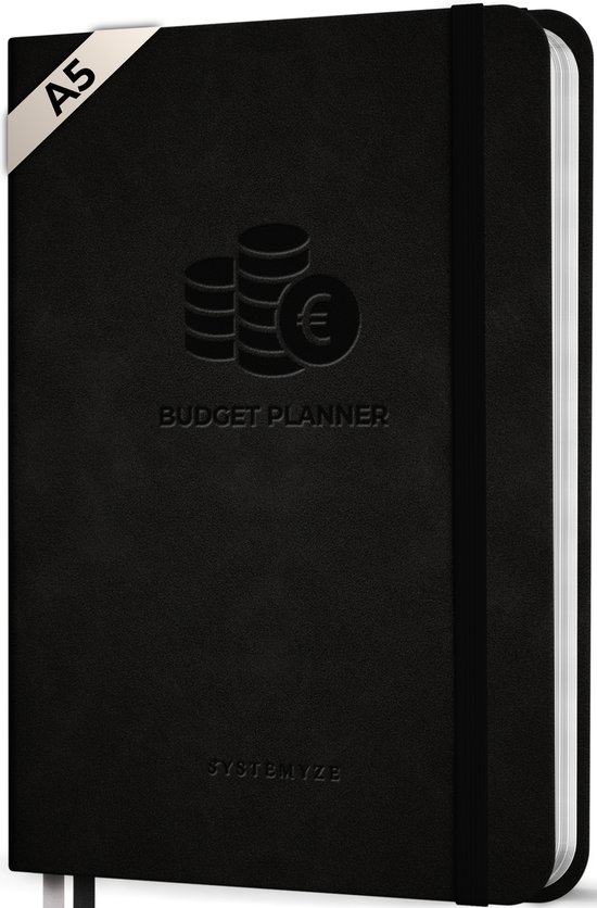 Systemyze Budget Planner – Kasboek in en uitgaven – Huishoudboekje – A5 – Zwart