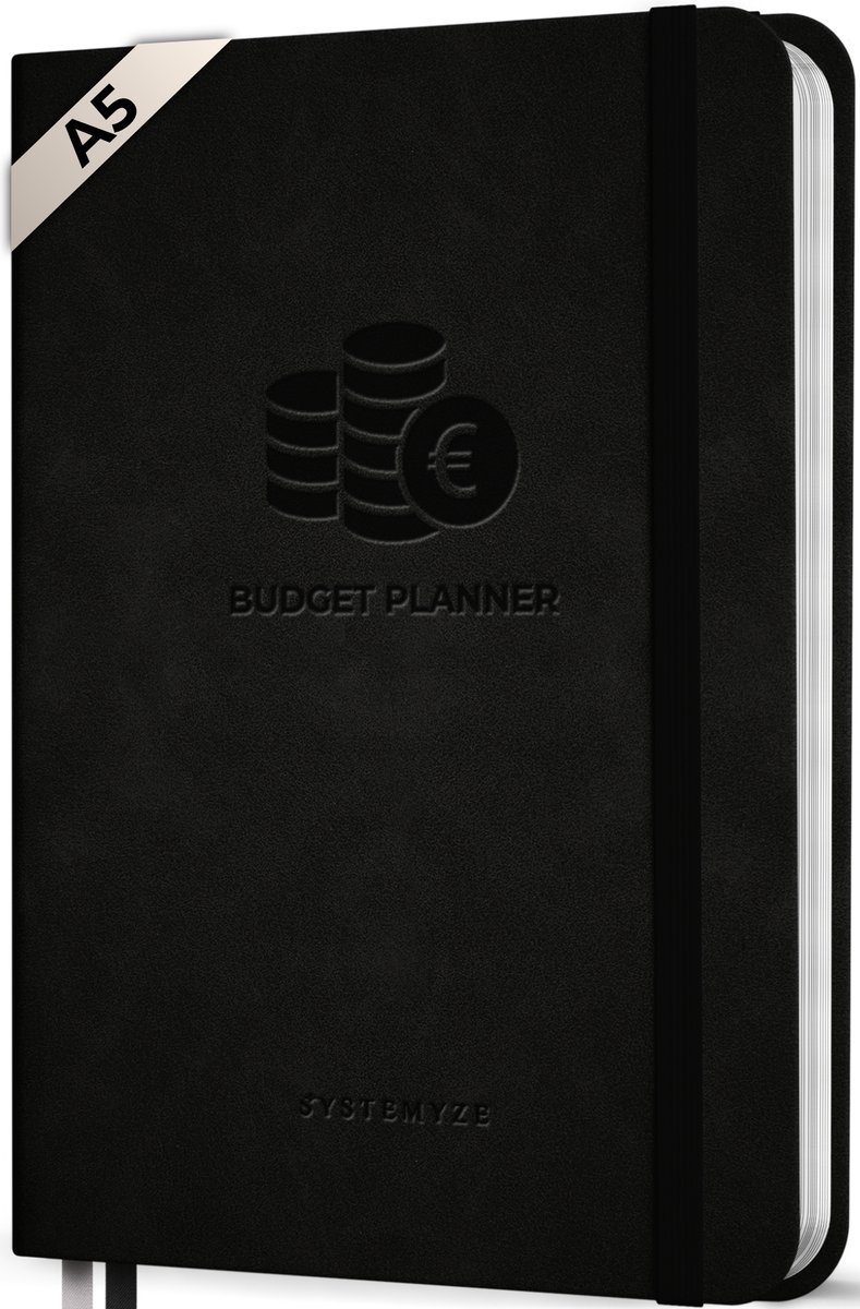 Systemyze Budget Planner – Kasboek in en uitgaven – Huishoudboekje – A5 – Zwart