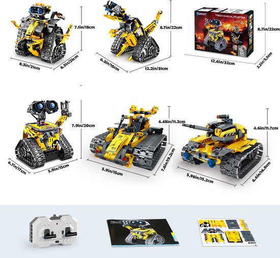 INSOON RC Robot 5-in-1 App Bouwpakket - 520 stuks Bouwsets - Bol