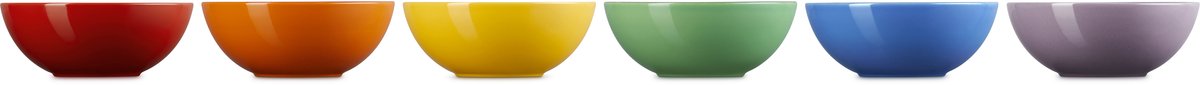 Le Creuset Vancouver Ontbijtkommen 16cm Regenboog Kleuren Set Van 6