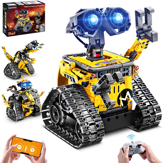 Robotik-Spielzeug für Kinr Bauset, 520 TEILE App & Fernbedienung Rob – INSOON