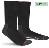 Hipperboo® Bamboe Werksokken - 3 Paar - Werkkousen - Maat 47-50 - Zwart - Heren Werksokken - Meerdere Maten en Kleuren - Multifunctionele Bamboe sokken - Naadloos