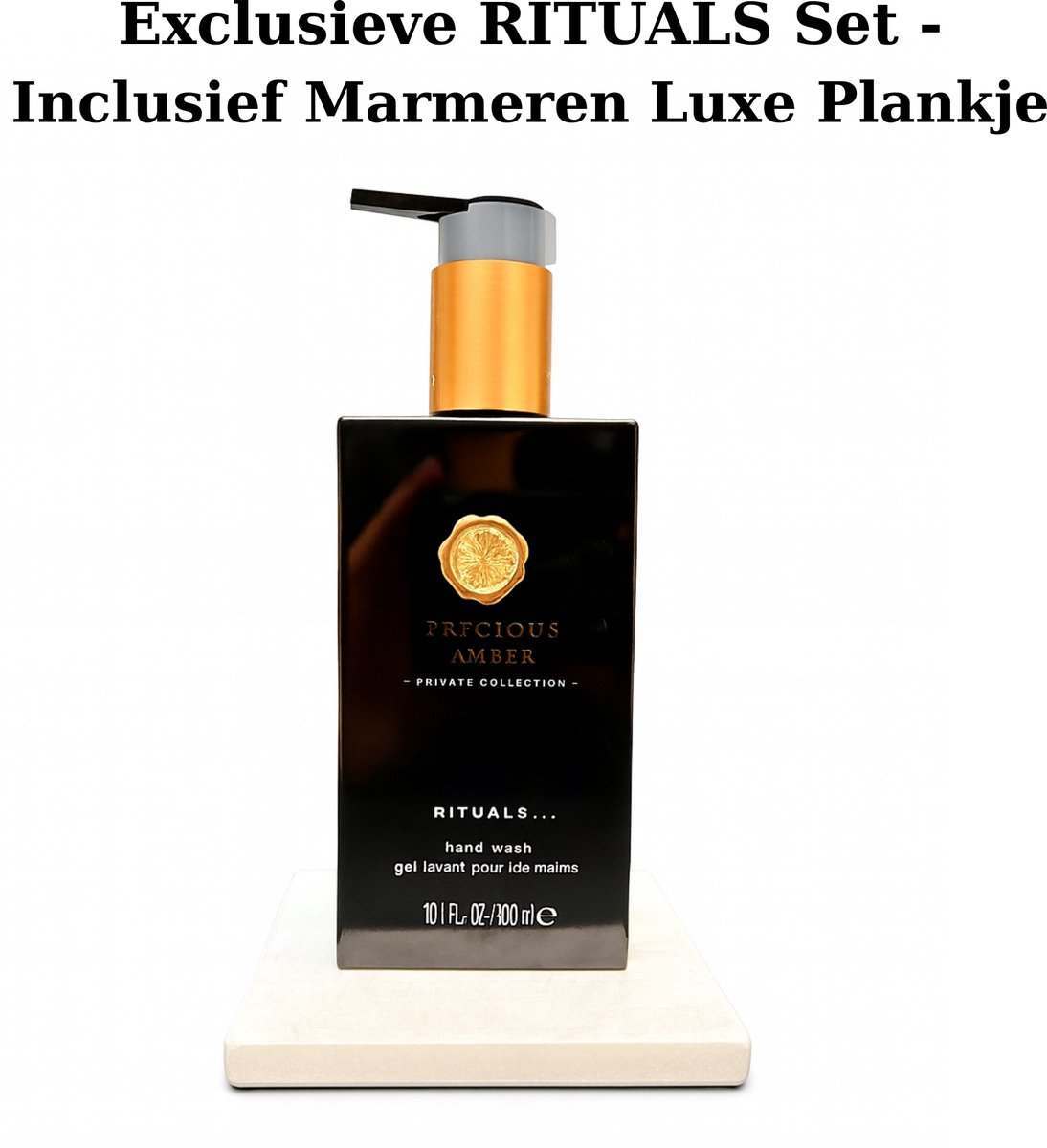Rituals - Amber - Hand Wash 300 ml + Hoogwaardig Vierkante Marmeren Display - Hand Zeep