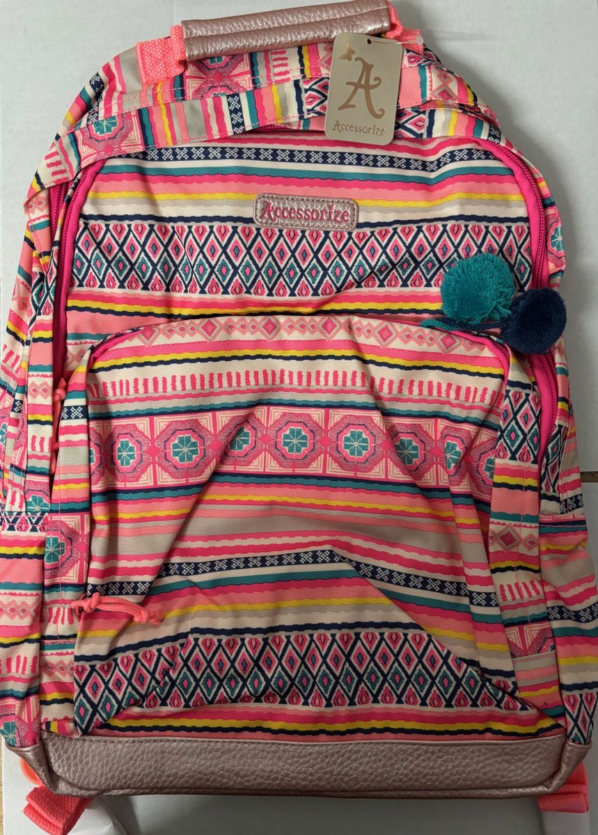 Accessorize - Rugzak - 2-vaks - Pink Stripe
