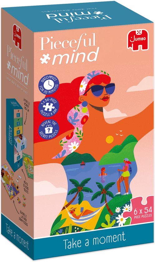 Esprit tranquille - Prenez un moment - Puzzle - 6 puzzles de 54 pièces - Exercice de Pleine conscience - Cadeau Détente - Dès 14 ans