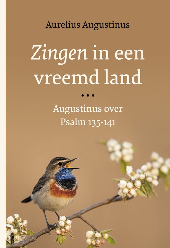 Boek "Zingen in een vreemd land" met een vogel op een tak met bloesems.