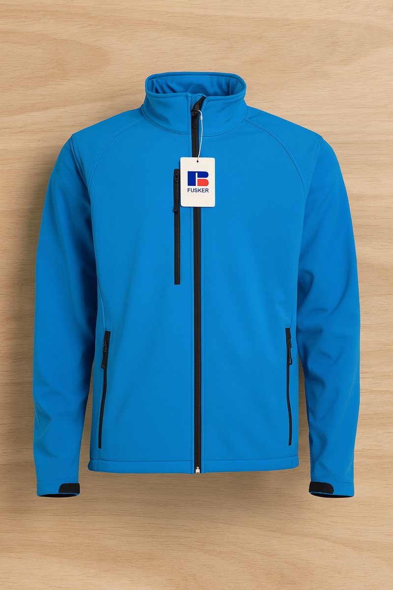 Russell Softshell Jas – Maat S – Lichtgewicht, Winddicht & Ademend – Blauw
