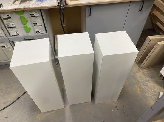 MDF Grondeerzuil | plantenzuil | zuilen | sokkels | presentatie sokkel | 30X30X60 CM