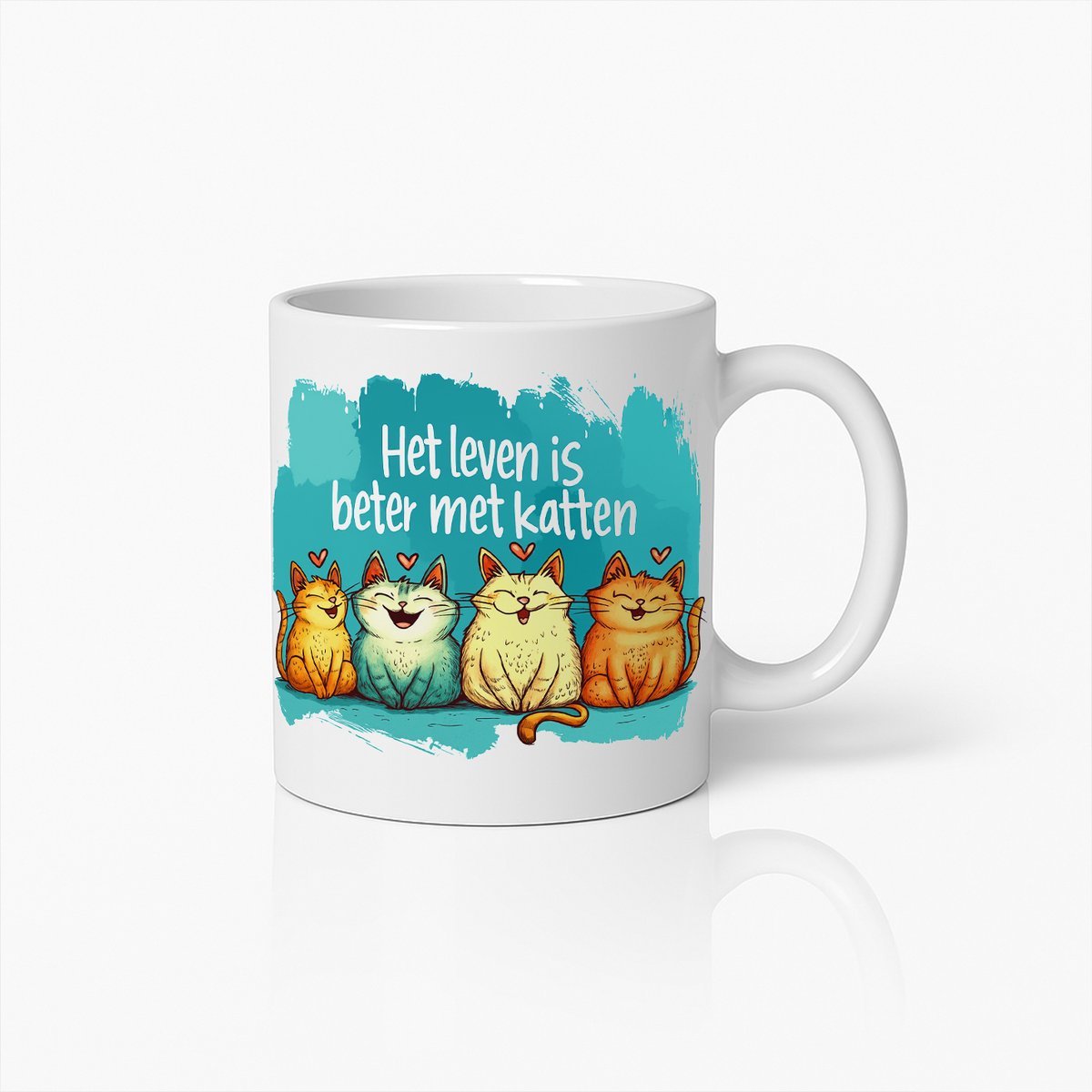 Het Leven is Beter met Katten Mok – Schattige Cadeau voor Kattenliefhebbers